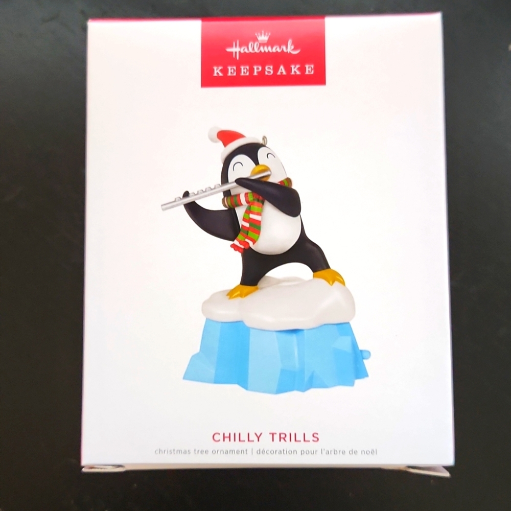 Hallmark Keepsake Ornament 2022 Chilly Trills Penguin Nutcracker Flute Playing